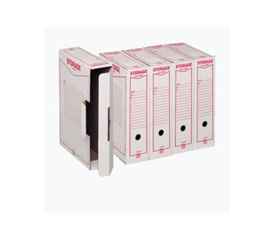 Scatola archivio Storage - A4 - 8,5 x 31,5 x 22,3 cm - bianco e rosso - 1601 Esselte Dox - conf. 32 pezzi - King Mec - 00160100 - 8004389022945 - DMwebShop