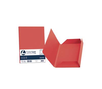 Cartelline 3 lembi Luce - 200 gr - 24,5 x 34,5 cm - rosso scarlatto - conf. 25 pezzi - Favini - A50C434 - 8007057263220 - DMwebShop
