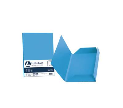 Cartelline 3 lembi Luce - 200 gr - 24,5 x 34,5 cm - azzurro - conf. 25 pezzi - Favini - A50G434 - 8007057263268 - DMwebShop