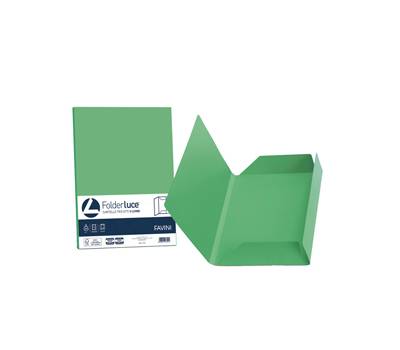 Cartelline 3 lembi Luce - 200 gr - 24,5 x 34,5 cm - verde - conf. 25 pezzi - Favini - A50D434 - 8007057263237 - DMwebShop