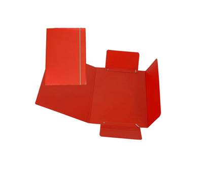 Cartellina con elastico cartone plastificato 3 lembi - 17 x 25 cm - rosso - conf. 10 pezzi - Cart. Garda - CG0040LBXXXAE02 - 37537A - DMwebShop