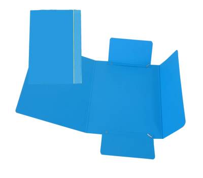 Cartellina con elastico - cartone plastificato 3 lembi - 17 x 25 cm - azzurro - conf. 10 pezzi - Cart. Garda - CG0040LBXXXAE06 - 37538A - DMwebShop