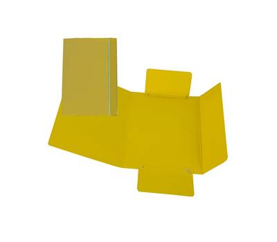 Cartellina con elastico cartone plastificato 3 lembi - 17 x 25 cm - giallo - conf. 10 pezzi - Cart. Garda - CG0040LBXXXAE04 - 37540A - DMwebShop