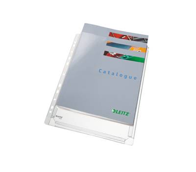 Buste forate con soffietto - 22 x 30 cm - PVC trasparente - conf. 10 pezzi - Leitz - 47561003 - 4002432363414 - DMwebShop