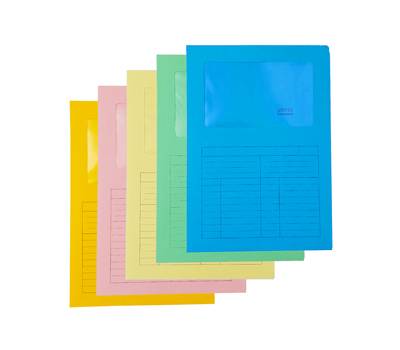 Cartelline a L con finestra Sintex - cartoncino 120 gr - 22 x 31 cm - mix 5 colori - conf. 20 pezzi - Blasetti - 576 - 8007758005761 - DMwebShop