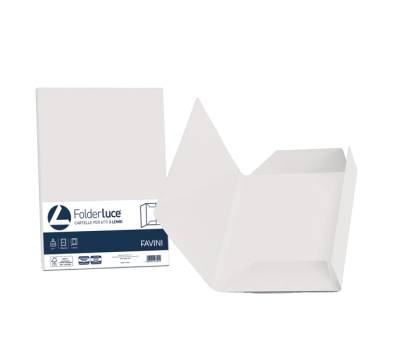 Cartelline 3 lembi Acqua - 200 gr - 24,5 x 34,5 cm - bianco - conf. 25 pezzi - Favini - A500434 - 8007057260335 - DMwebShop