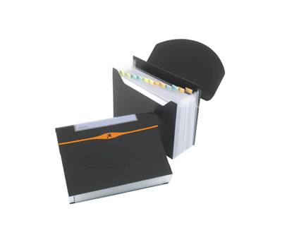 Cartella a soffietto Optima - 13 tasche - 23 x 33 cm - nero - Rexel - 2102483 - 5028252066952 - DMwebShop