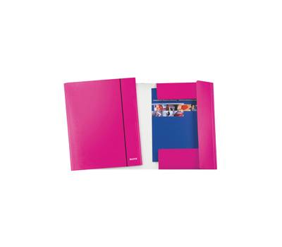 Cartella con elastico WOW - cartoncino plastificato - 3 lembi - fucsia metal - conf. 5 pezzi - Leitz - 39830023 - 4002432534722 - DMwebShop