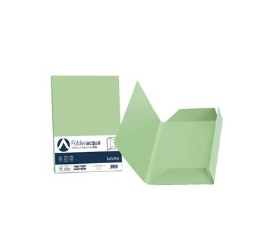 Cartelline 3 lembi Acqua - 200 gr - 24,5 x 34,5 cm - verde chiaro - conf. 25 pezzi - Favini - A50P434 - 8007057260243 - DMwebShop