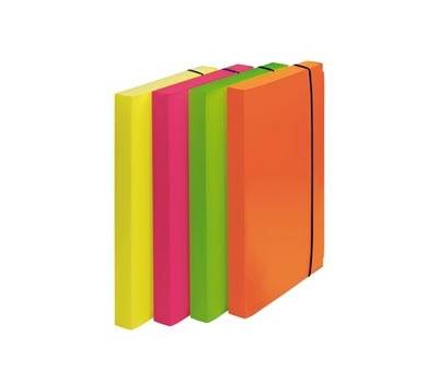 Cartella progetto Shocking File - con elastico - 24 x 35 x 3 cm
 - colori fluo assortiti - conf. 4 pezzi - Fellowes - 1028101 - 43859658923 - DMwebShop