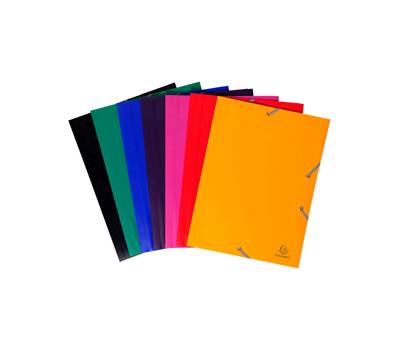 Cartellina 3 lembi - con elastici - PPL - 24 x 32 cm - nero - conf. 30 pezzi - Exacompta - 55901E - 3130630559016 - DMwebShop