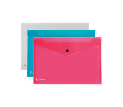 Busta con bottone Pull 21 x 29,7 cm colori assortiti King Mec 111355 - 2930