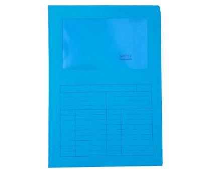 Cartelline a L con finestra Sintex cartoncino 120 gr 22 x 31 cm azzurro Blasetti 572 - 5584