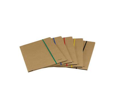 Cartellina con elastico - cartoncino FSC - 3 lembi - elastico colorato piatto da 5 mm - 25 x 35 cm - avana - Starline - 1405 - 8055731914111 - DMwebShop