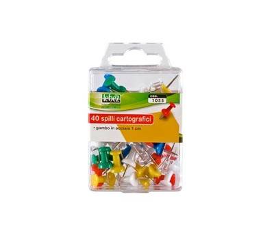 Spilli cartografici a clessidra - colori assortiti - conf. 40 pezzi - Lebez - 1055 - 8007509010556 - DMwebShop Spilli cartografici a clessidra - colori assortiti - conf. 40 pezzi - Lebez - 1055 - 8007509010556 - DMwebShop