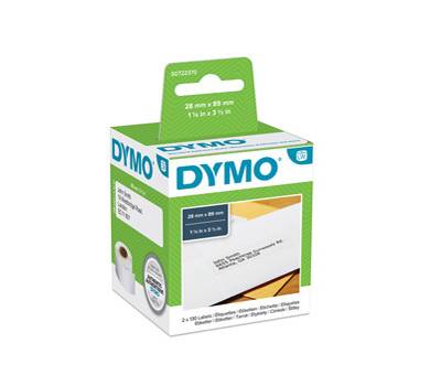Rotolo 130 etichette LW 990100 - carta - indirizzi standard - 28 x 89 mm - bianco - conf. 2 rotoli - Dymo - S0722370 - 5411313990103 - DMwebShop