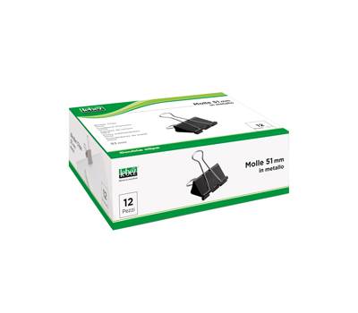 Molle Double Clips - 5,1 cm - nero - conf. 12 pezzi - Lebez - 510/0 - 8007509051009 - DMwebShop