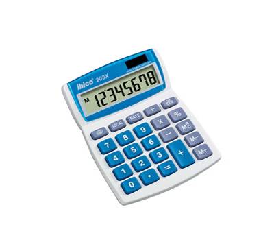 Calcolatrice da tavolo - 208X - 8 cifre - bianco - Ibico - IB410062 - 13465410062 - DMwebShop