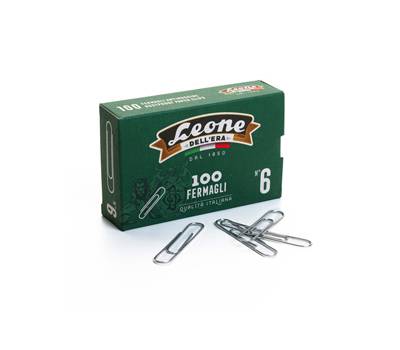 Fermagli zincati - n. 6 - 5,8 cm - Leone - conf. 100 pezzi - conf. 10 pezzi - Leone Dell'era - FZ6 - 8007979000606 - DMwebShop
