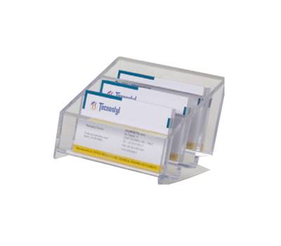 Portabiglietti multitasca Mr Acrylic - da scrivania - 12 x 9 x 7 cm - trasparente - Tecnostyl - BCH02 - 8010026004625 - DMwebShop