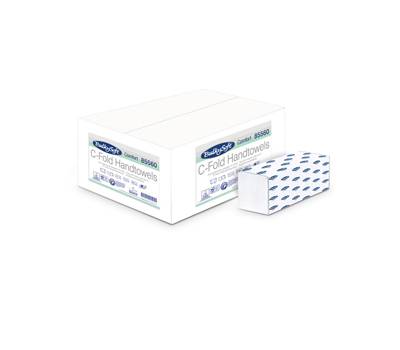Asciugamani piegati a C Comfort - 2 veli - goffratura micro - 18 gr - 23 x 31 cm - bianco - conf. 20 pezzi - da 153 pezzi - Bulkysoft - 85560.E10 - 8018426855601 - DMwebShop