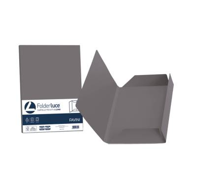 Cartelline 3 lembi Luce - 200 gr - 24,5 x 34,5 cm - grafite - conf. 25 pezzi - Favini - A504434 - 8007057263787 - DMwebShop