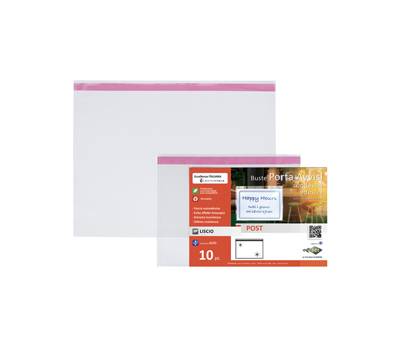 Buste porta avvisi orizzontali - A5 - 21 x 15 cm - trasparente - conf. 10 pezzi - Sei Rota - 410021 - 8004972026459 - DMwebShop