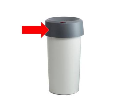 Coperchio per contenitore Modo Round con fermasacco 38x15 cm anello grigio - 740