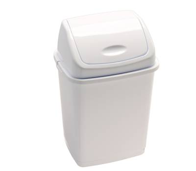 Pattumiera con coperchio basculante Rif Basic 36x29x55 cm 35 lt bianco Medial 909035 - 705