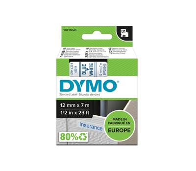 Nastro D1 450140 - 12 mm x 7 mt - blu-bianco - Dymo - S0720540 - 5411313450140 - DMwebShop Nastro D1 450140 - 12 mm x 7 mt - blu-bianco - Dymo - S0720540 - 5411313450140 - DMwebShop