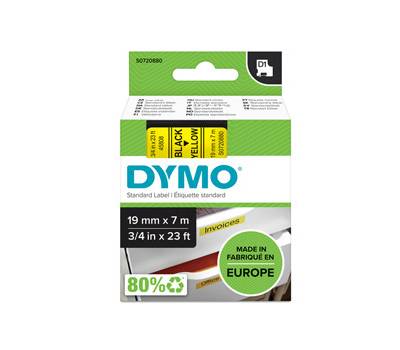 Nastro D1 458080 - 19 mm x 7 mt - nero-giallo - Dymo - S0720880 - 5411313452182 - DMwebShop