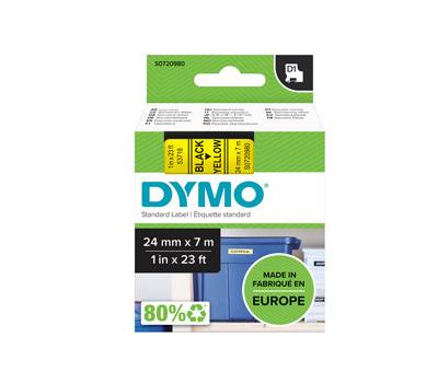 Nastro D1 537180 - 24 mm x 7 mt - nero-giallo - Dymo - S0720980 - 5411313537186 - DMwebShop