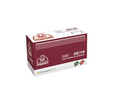 Punti - 35/19 per Romabox - rame - altezza 19 mm - scatola da 2000 pezzi - Romeo Maestri - 1107005 - 8005231001569 - DMwebShop