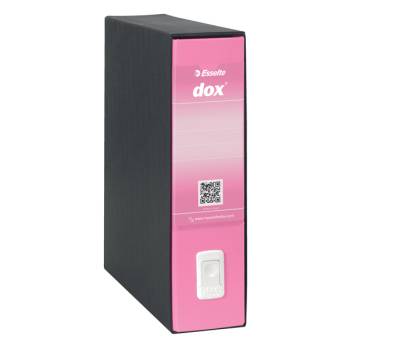 Registratore 1 - dorso 8 cm - commerciale - 23 x 29,7 cm - rosa - Esselte - Dox - D15119 - 8004389087142 - DMwebShop