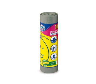 Sacchi per immondizia - 70 x 110 cm - 120 lt - 16 micron - grigio - rotolo da 10 sacchetti - Logex Professional - C5LX-2006S - 8003350531424 - DMwebShop