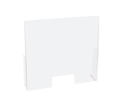 Schermo protettivo da banco - con feritoia - in PET - 60 x 80 cm - Lebez - 81034. - 8007509098332 - DMwebShop
