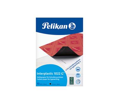 Carta carbone Interplastic 1022G 21 x 31 cm nero conf 10 fogli Pelikan 100401560 - 3254