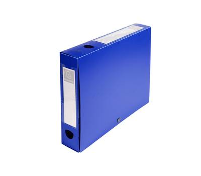 Scatola per archivio box - con bottone - 25 x 33 cm - dorso 6 cm - blu - Exacompta - 59632E - 3130630596325 - DMwebShop