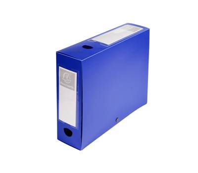 Scatola per archivio box - con bottone - 25 x 33 cm - dorso 8 cm - blu - Exacompta - 59832E - 3130630598329 - DMwebShop
