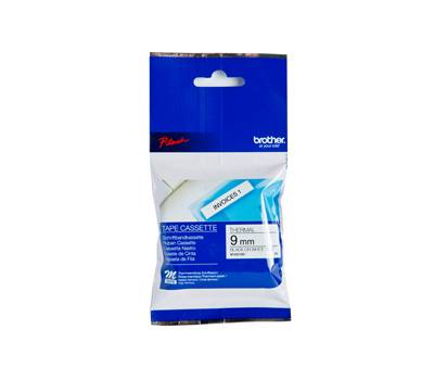Nastro nero bianco MK221 - 9 mm x 8 mt Brother MK 221BZ - 108