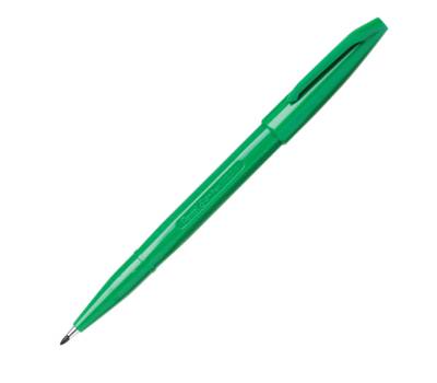 Pennarello Sign Pen S520 punta feltro - punta 2 mm - verde - conf. 12 pezzi - Pentel - S520-D - 3474370520043 - DMwebShop