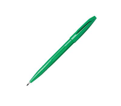 Pennarello Sign Pen S520 punta feltro - punta 2 mm - verde - conf. 12 pezzi - Pentel - S520-D - 3474370520043 - DMwebShop
