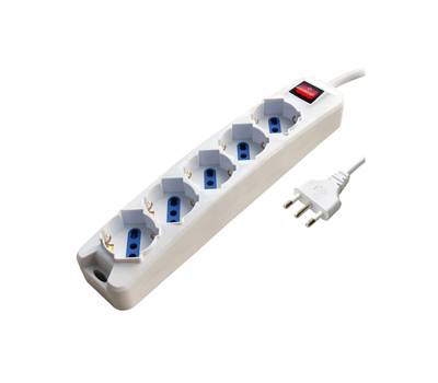 Presa multipla con interruttore - 5 prese multistandard tedesco-italiano - MKC - Melchioni - 492518368 - 8006012050837 - DMwebShop
