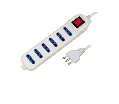 Presa multipla con interruttore - 6 prese bipasso 2P+T - cavo da 1,5 mt - MKC - Melchioni - 492518041 - 8006012183177 - DMwebShop
