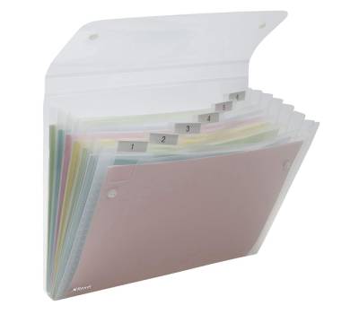 Cartella a soffietto Ice - 6 tasche - 22 x 30 cm - trasparente - Rexel - 2102033 - 5028252255851 - DMwebShop