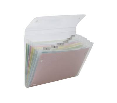 Cartella a soffietto Ice - 6 tasche - 22 x 30 cm - trasparente - Rexel - 2102033 - 5028252255851 - DMwebShop