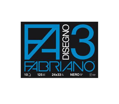 Album F3 - 24 x 33 cm - 10 fogli - neri - 125 gr - conf. 10 pezzi - Fabriano - 04001017 - 8001348107330 - DMwebShop