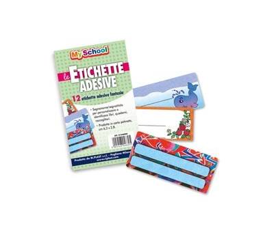 Etichetta adesiva segnanome - 6,3 x 8 cm - fantasie assortite - busta 12 pezzi - Colorosa - 61046890 - 8004428046895 - DMwebShop
