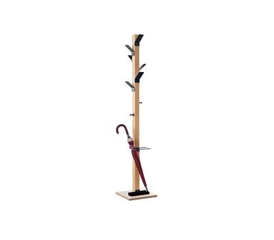 Appendiabiti Easycloth - 35 x 35 x 180 cm - 6 posti con portaombrelli legno-nero - Paperflow - K700001 - 3660141260175 - DMwebShop