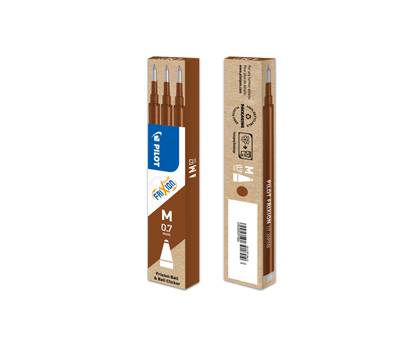 Refill a sfera Frixionball - punta 0,7 mm - marrone - conf. 3 pezzi - Pilot - 006609 - 4902505391804 - DMwebShop